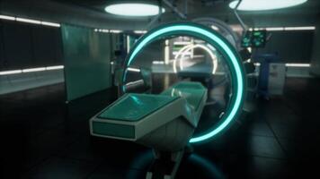 futurista hospital mri dentro clínica video
