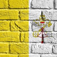 Flag of the Vatican on the wall photo