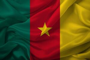 Waving Cameroon Flag photo