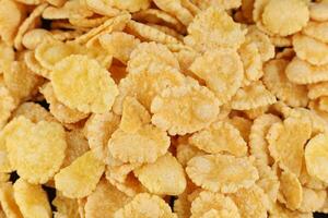 Cornflakes dry breakfast close up photo