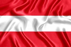 Flag of Austria silk close-up photo