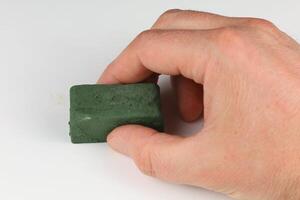 Green paste for polishing in a bar photo