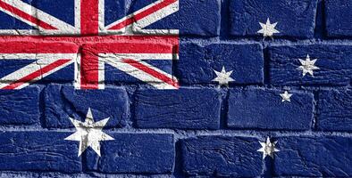 bandera de Australia en el pared foto