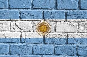 Flag of Argentina on the wall photo