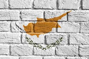 Flag of Cyprus on the wall photo