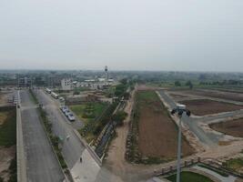 High angle view with drone of West Marina Housing Society in Lahore Pakistan on November 07, 2023 photo