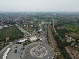 Beautiful residential areas in Lahore with drone on November 18, 2023 photo