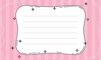 Hand drawn scrapbook notes and cards background vector