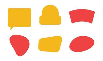 rebaja etiqueta mano dibujado contorno amarillo y rojo descuento aislado ilustración vector