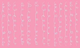 Pink wavy lines stripe pattern repeat background vector