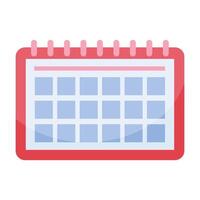 calendar sign isolated on white background vector
