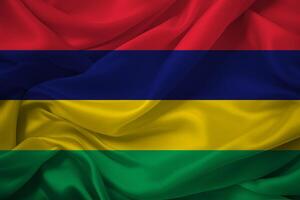 Waving flag of Mauritius photo