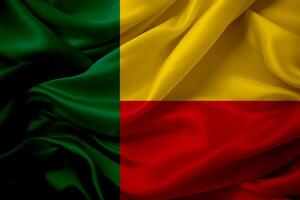 Waving Benin Flag photo