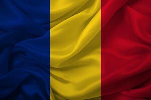 Waving Romanian National Flag photo