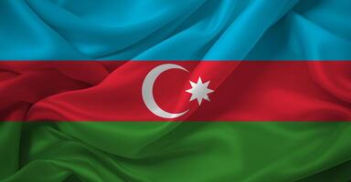 Waving Azerbaijan Flag photo