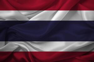 Thai National Flag Waving Elegantly photo