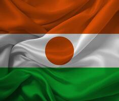 Waving Niger Flag photo