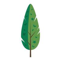 Tree flat element illustration on white background vector