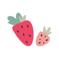 Strawberry fresh fruit icon isolated on white background vector