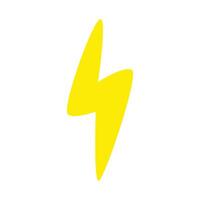 thunder and bolt lighting flash correction on white background vector