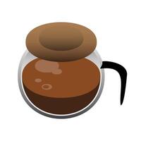 coffee brewing method on white background vector