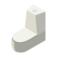 toilet object 3d modelling on white background vector