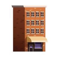 building cartoon isolated illustration on white vector