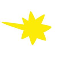 hand drawn sparkling star on white background vector