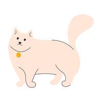 gato mascota animal gracioso ilustración aislado en blanco vector