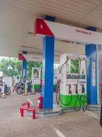 Ciputat, South Tangerang, March 10, 2024 - fuel oil filling station for motor vehicles. photo