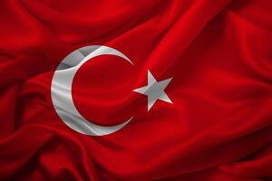 Fluttering Turkey Flag photo