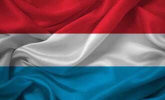 Luxembourg Flag Waving Elegantly photo