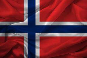 Waving Norway Flag photo