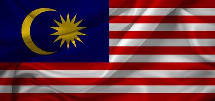 Malaysia Flag Rippling Majestically photo