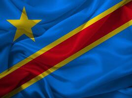 DRC Flag Textile Close-up photo