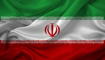 satín iraní nacional bandera foto