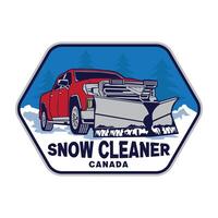Snow Plow Truck service logo design vector