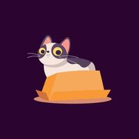 Illustration of cute cat cartoon vector