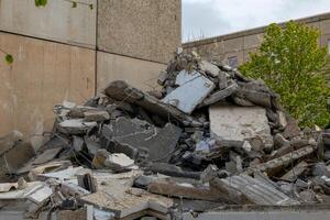 demolition of an gdr block of flats photo
