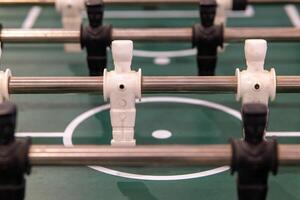 table soccer in close up photo