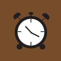 Alarm clock with classic black and white pattern vector