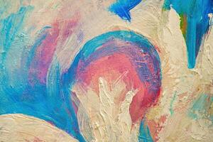 Colorful abstract oil painting art background. Texture of canvas and oil. photo