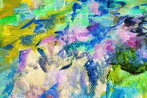 Colorful abstract oil painting art background. Texture of canvas and oil. photo