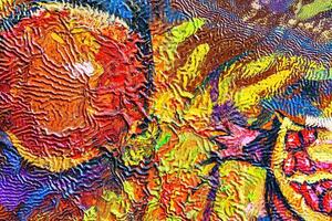 Colorful abstract oil painting art background. Texture of canvas and oil. photo