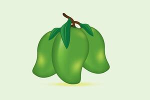 mango verde mango ilustración vector