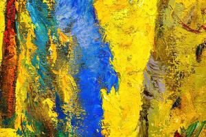 Colorful abstract oil painting art background. Texture of canvas and oil. photo