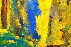 Colorful abstract oil painting art background. Texture of canvas and oil. photo