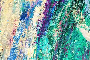 Colorful abstract oil painting art background. Texture of canvas and oil. photo