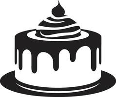 Sweet Elegance Black Cake Symbolism Gourmet Minimalism Black Cake Concept vector
