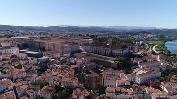 Stadt von Coimbra Portugal Antenne Aussicht video
